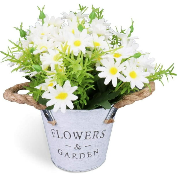 BESPORTBLE White Potted Artificial Daisies Flowers in Ceramic Pot Fake Silk Bonsai Plants Artificial Flower Arrangements Chrysanthemum for Bedroom Wedding Arrangements Office Windowsill BESPORTBLE White Potted Artificial Daisies Flowers in Ceramic Pot Fake Silk Bonsai Plants Artificial Flower Arrangements Chrysanthemum for Bedroom Wedding Arrangements Office Windowsill